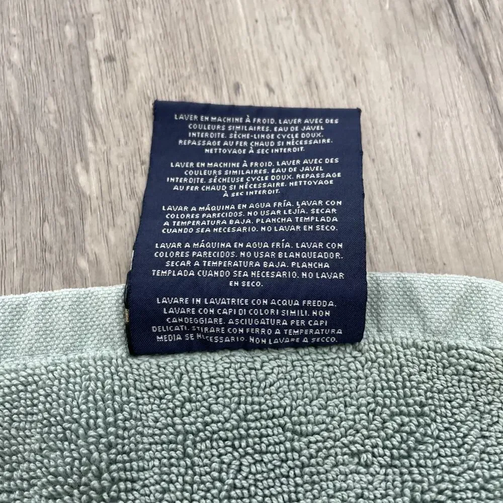 Ralph Lauren Hand Towel Stone Blue 100% Cotton 21